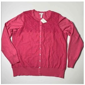 Womens Charter Club pink cardigan - NWT
